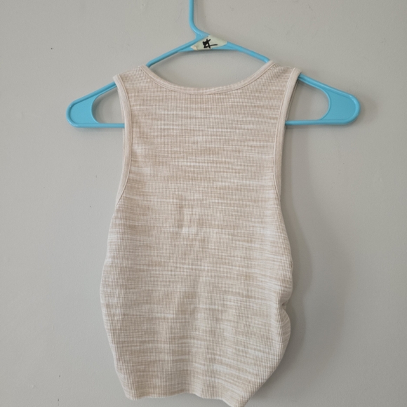 aerie Cream Ribbed Tank Top - Picture 4 of 4